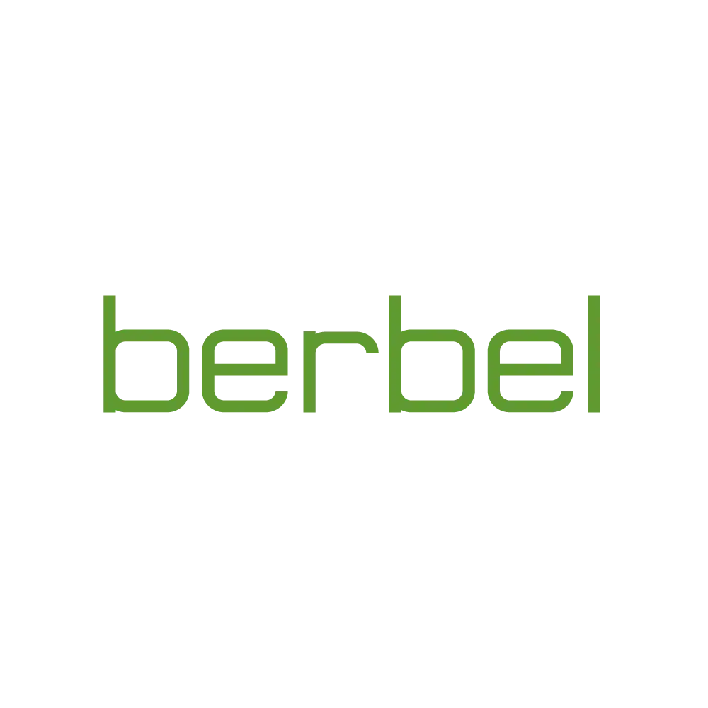Grünes berbel-Logo auf transparentem Hintergrund.